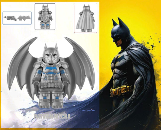 ♥️♥️♥️MINIFIGURE DC UNIVERS: BATMAN MECHA (SILVER) ♥️♥️♥️custom