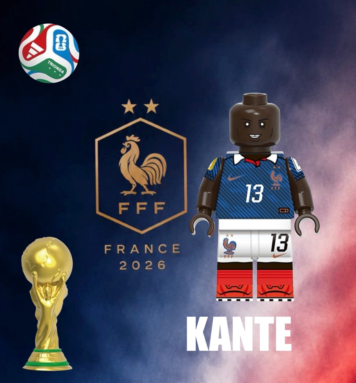 PREVENTE MINIFIGURE FOOTBALL UNIVERS: KANTÉ custom DISPONIBILITÉ DEBUT NOVEMBRE 2026
