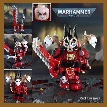 PREVENTE MINIFIGURE WARHAMMER 40K UNIVERS: RED CORSAIRS custom Disponibilité fin juin 2026