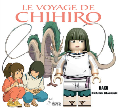 EDITION LIMITÉE ⭐️⭐️⭐️ MINIFIGURE LE VOYAGE DE CHIHIRO UNIVERS: HAKU ⭐️⭐️⭐️custom