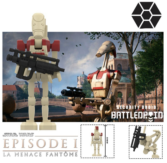 PREVENTE ⭐️⭐️MINIFIGURE STAR WARS UNIVERS: BATTLE DROID SECURITY DROID (new model) ⭐️⭐️Custom Disponibilité fin juin 2026