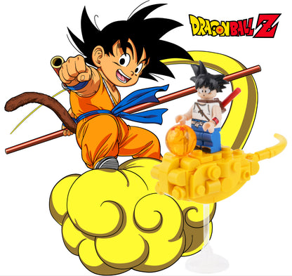 ♥️♥️MINIFIGURE DRAGON BALL Z UNIVERS: SON GOKU ENFANT AVEC NUAGE JAUNE ♥️♥️Custom
