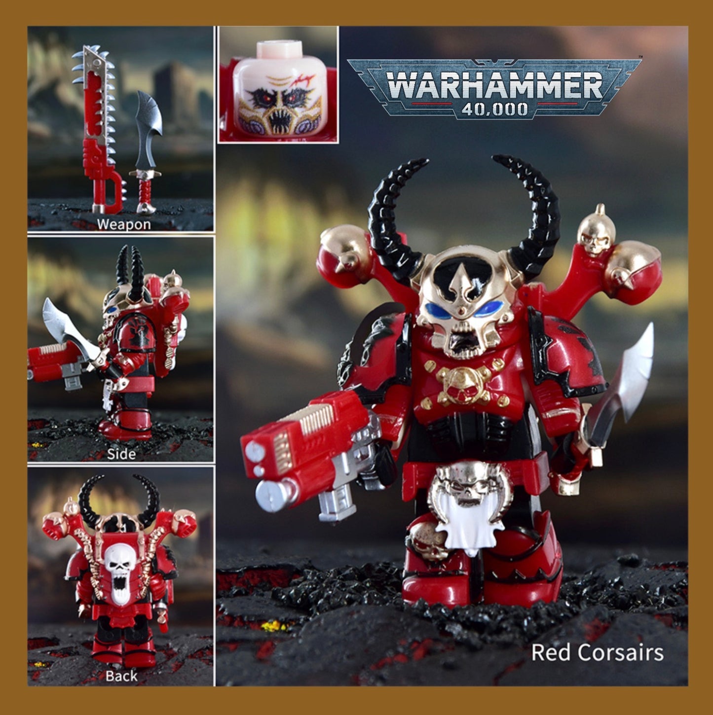 PREVENTE MINIFIGURE WARHAMMER 40K UNIVERS: RED CORSAIRS custom Disponibilité fin juin 2026