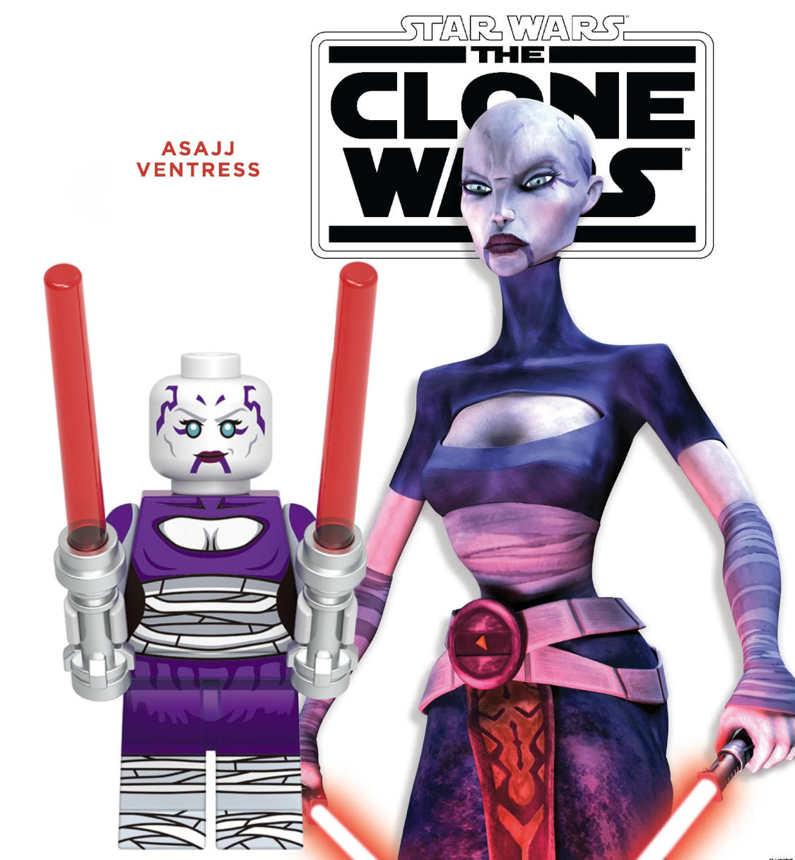PREVENTE MINIFIGURE STAR WARS UNIVERS: ASSAJJ VENTRESS CUSTOM Disponibilité fin septembre 2025