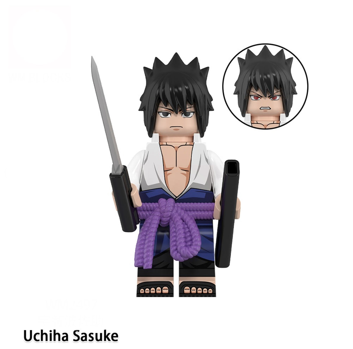 PREVENTE MINIFIGURE NARUTO UNIVERS: UCHIHA SASUKE custom Disponibilité fin Mai 2025