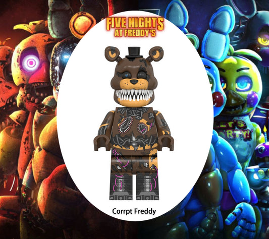 PREVENTE MINIFIGURE HORREUR UNIVERS: CORRUPTED FREDDY "FIVE NIGHTS AT FREDDY’S" CUSTOM disponibilité fin décembre 2025