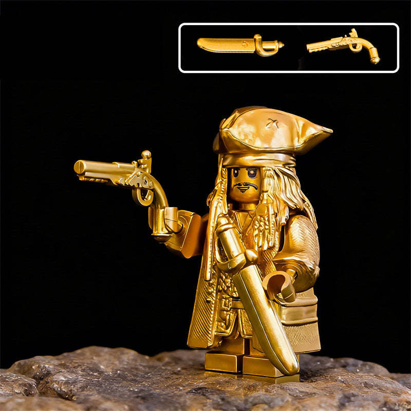 SUPERBE⭐️⭐️⭐️MINIFIGURE DISNEY UNIVERS EDITION LIMITÉE : JACK SPARROW GOLD ⭐️⭐️⭐️custom
