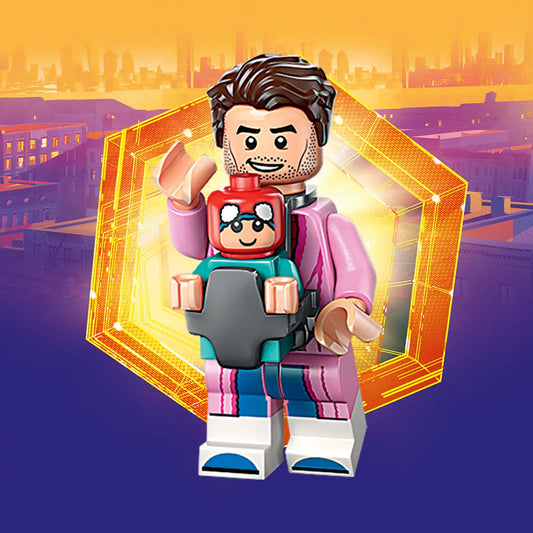 PREVENTE LEGO MINIFIGURE SÉRIES ACROSS THE SPIDER-VERSE : PETER B. PARKER & MAYDAY "Socle+Fascicule inclus " Disponibilité mi-septembre 2025