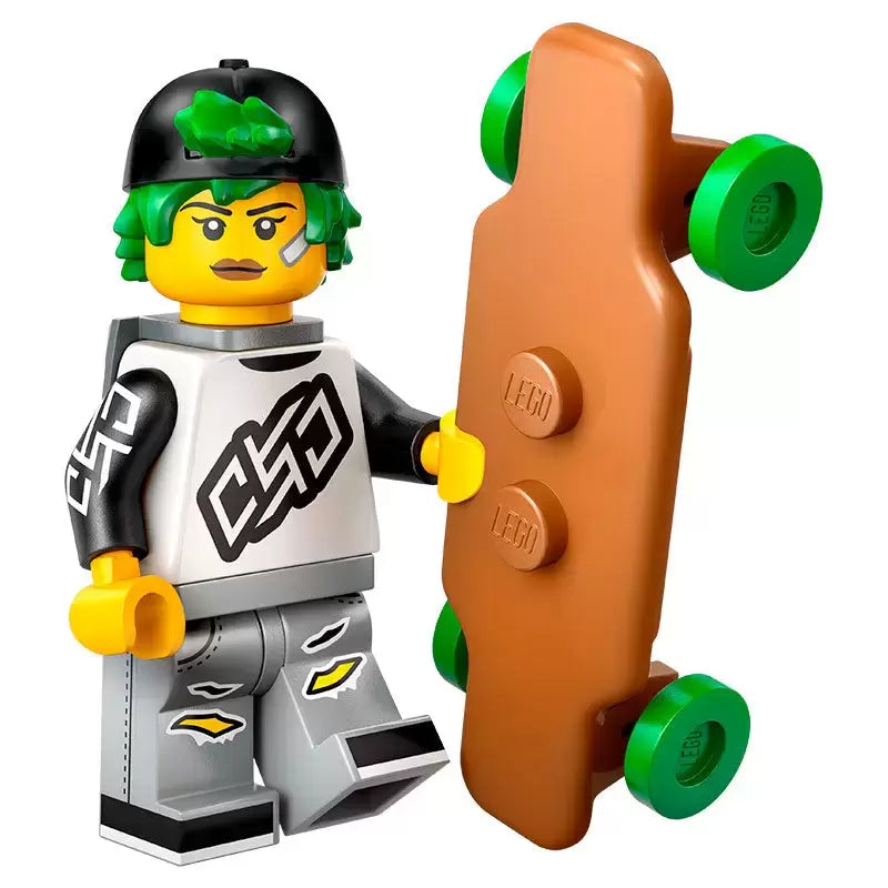 PREVENTE MINIFIGURE SÉRIES 27: LA SKETEUSE "socle+fascicule" custom Disponibilité fin janvier 2025