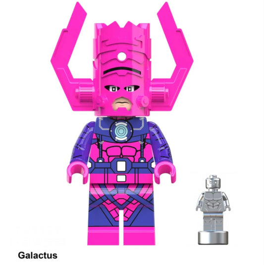 MINIFIGURE MARVEL UNIVERS: GALACTUS/Mini silver surfer custom