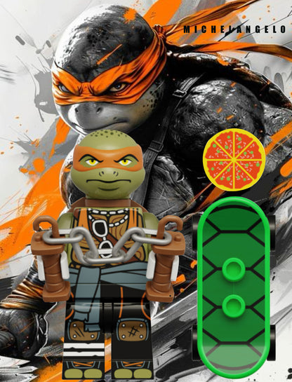 MINIFIGURE TORTUE NINJA UNIVERS: MICHELANGELO Custom