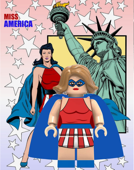 MINIFIGURE VINTAGE DC UNIVERS : MISS AMERICA / JOAN DALE (2019)custom