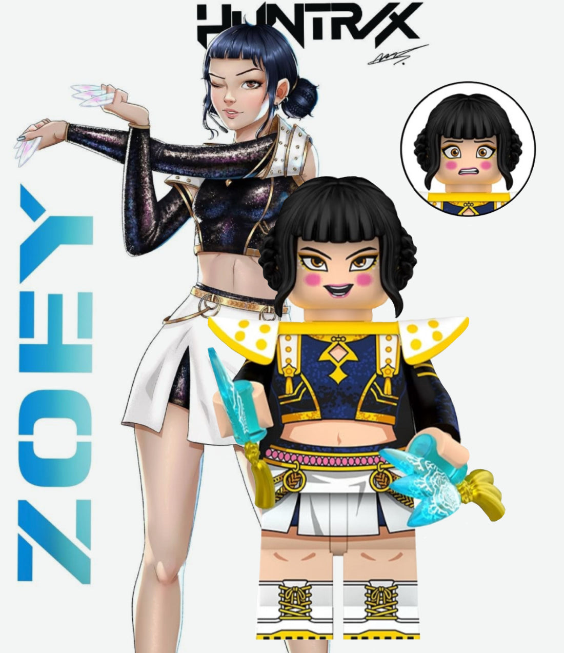 ♥️♥️♥️MINIFIGURE K-POP DÉMON HUNTER UNIVERS : ZOEY ♥️♥️♥️custom