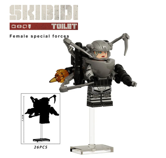 ♥️♥️♥️MINIFIGURE SKIBIDI TOILET: FEMALE SPÉCIAL FORCE ♥️♥️♥️custom