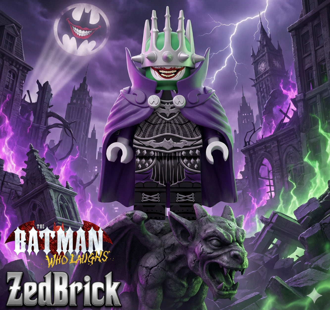 PREVENTE♥️♥️MINIFIGURE DC UNIVERS: ♥️♥️♥️THE BATMAN WHO LAUGHS custom Disponibilité Minifigures fin janvier 2026