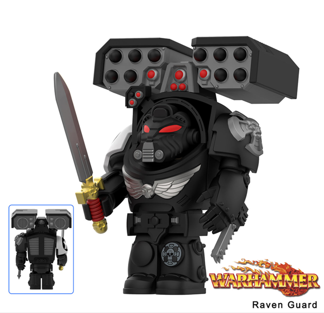 PREVENTE♥️♥️♥️MINIFIGURE WARHAMMER 40K UNIVERS: RAVEN GUARD custom DISPONIBILITÉ FIN DÉCEMBRE 2025
