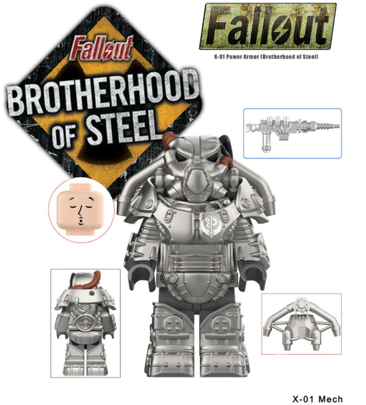 MINIFIGURE FALLOUT UNIVERS: X-01 Power Armor (Brotherhood of Steel) CUSTOM