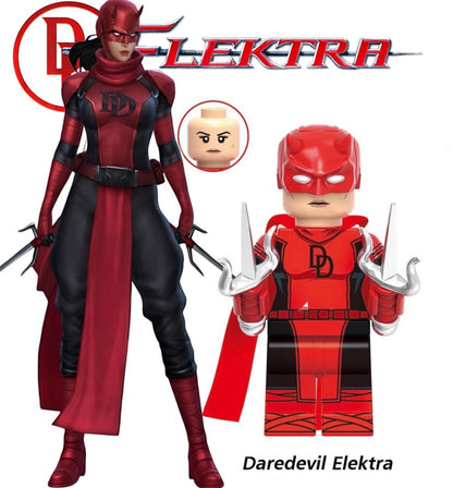 MINIFIGURE MARVEL UNIVERS: DAREDEVIL ELAKTRA custom