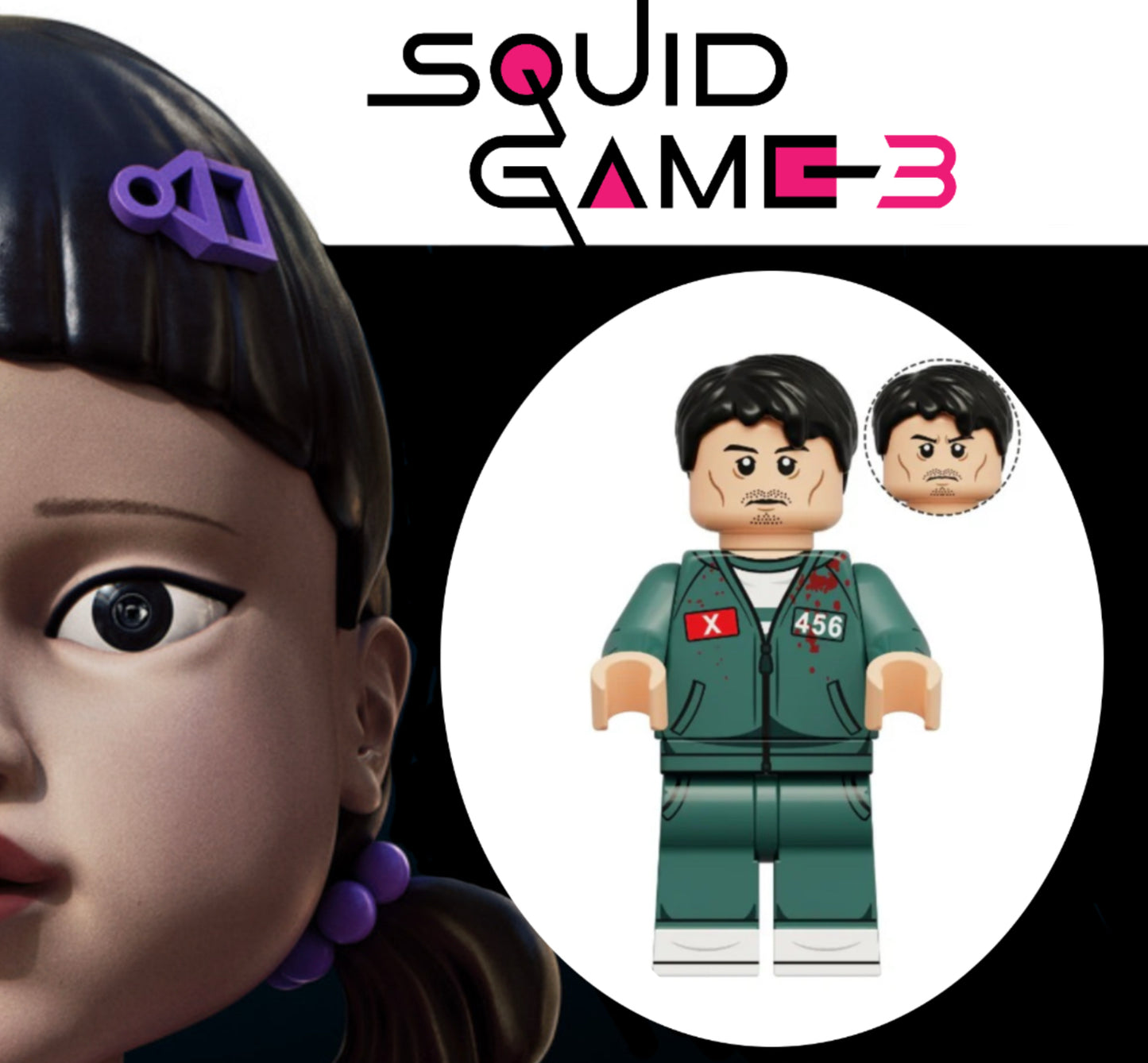 MINIFIGURE SQUID GAME UNIVERS: N°456 custom