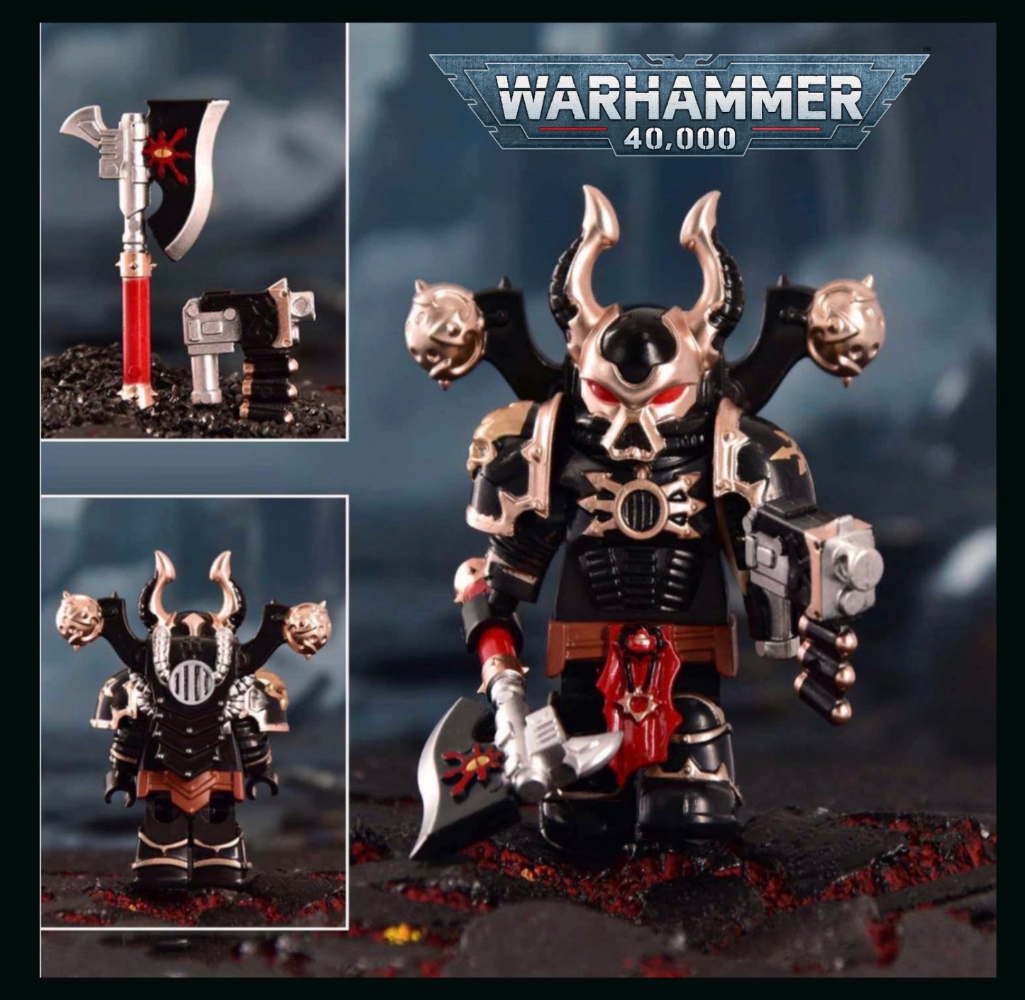 PREVENTE MINIFIGURE WARHAMMER 40K UNIVERS: CHAOS SPACE MARINES custom Disponibilité fin juin 2026