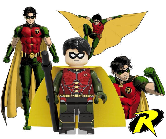 MINIFIGURE DC UNIVERS DE 2020: ROBIN (TITANS) custom ⚠️TRÈS RARE ⚠️Dernière pièce