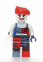 MINIFIGURE DC UNIVERS DE 2017: HARLEY QUINN (BERET) custom ⚠️TRÈS RARE ⚠️Dernière pièce
