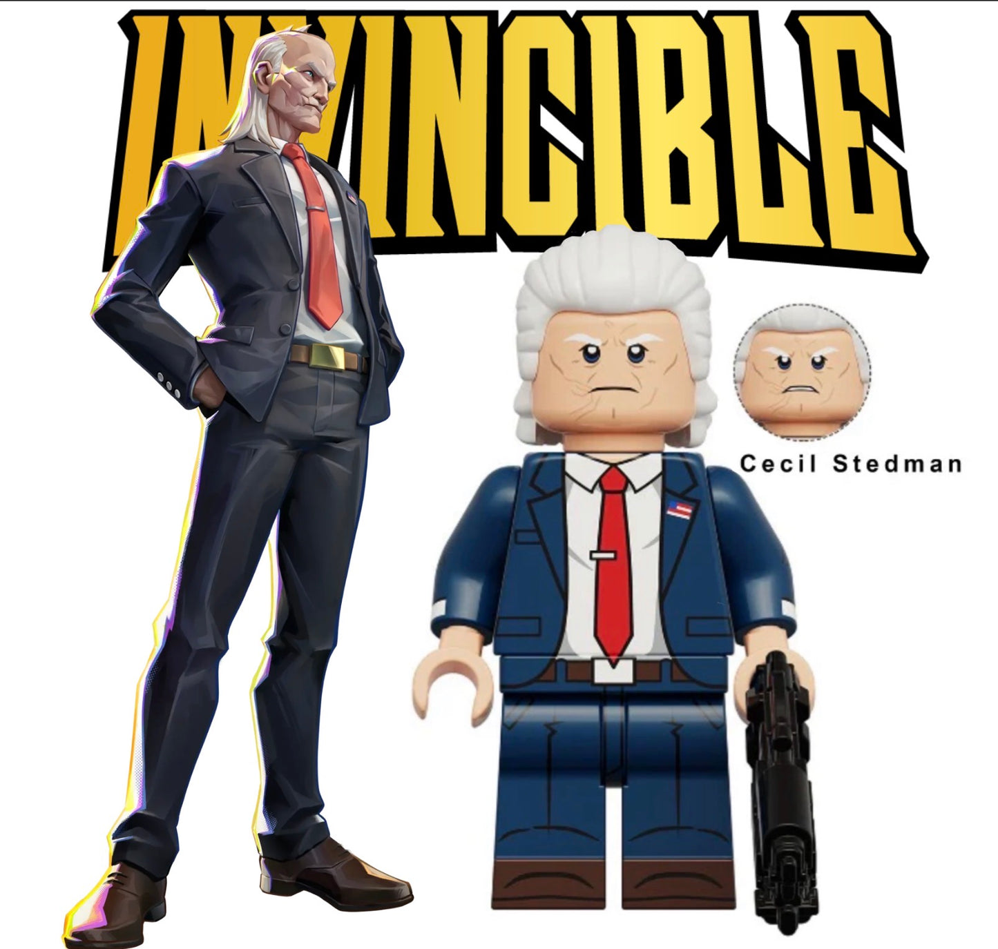 PREVENTE MINIFIGURE INVINCIBLE UNIVERS : CECIL STEDMAN custom Disponibilité fin juillet 2026