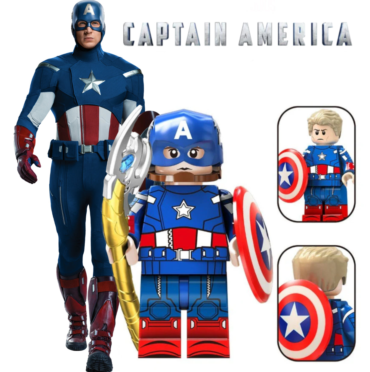 MINIFIGURE MARVEL UNIVERS: CAPTAIN AMERICA custom