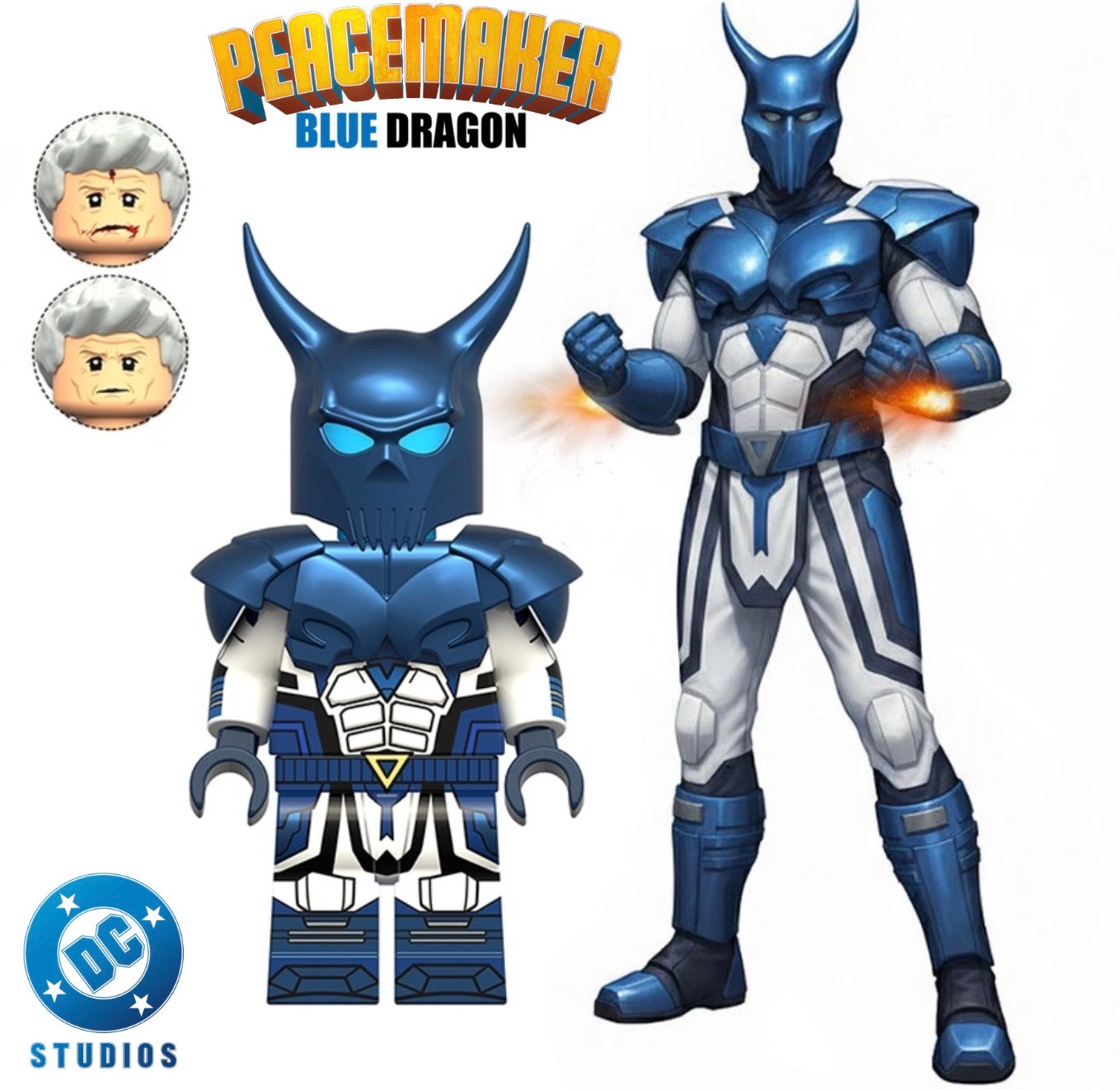 ⭐️⭐️⭐️MINIFIGURE DC UNIVERS : BLUE DRAGON (VERSION C)⭐️⭐️⭐️custom
