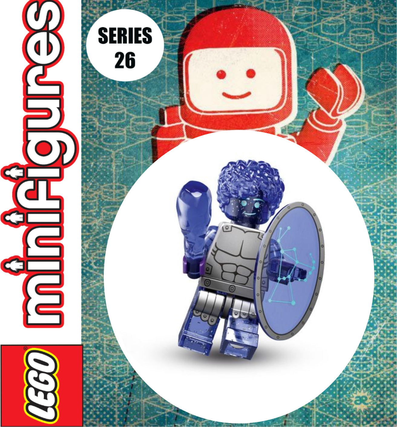 MINIFIGURE SPACE SÉRIES 26: Orion with translucent parts "socle+fascicule" custom