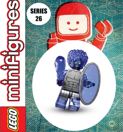 MINIFIGURE SPACE SÉRIES 26: Orion with translucent parts "socle+fascicule" custom