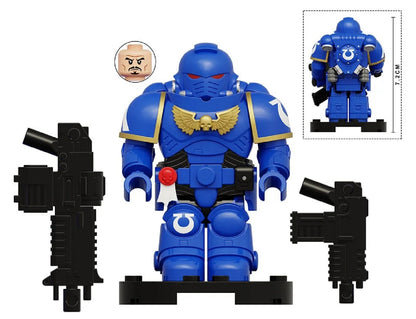 MINIFIGURE WARHAMMER 40K UNIVERS: Ultramarines Space Marines Astartes (7,2cm)custom