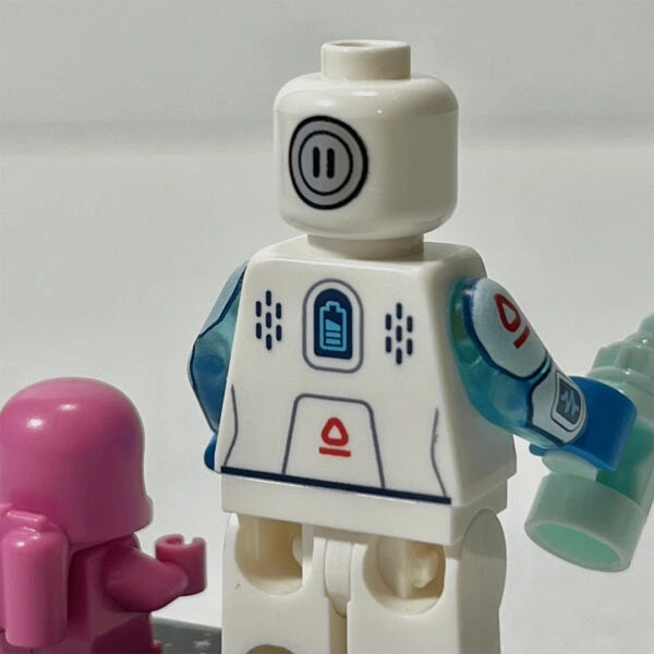 MINIFIGURE SPACE SÉRIES 26: Space Nurse with Pink Space Baby "socle+fascicule" custom