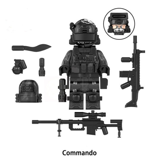 ♥️♥️MINIFIGURE ARMY UNIVERS BLACK ÉDITION : COMMANDO (version A) CUSTOM♥️♥️