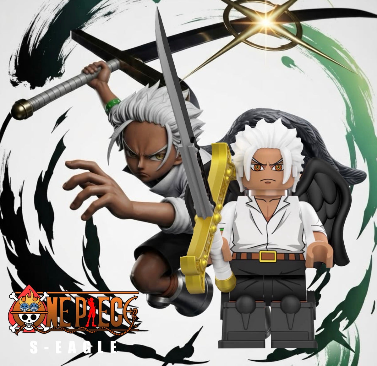 PRÉVENTE ⭐️⭐️⭐️MINIFIGURE ONE PEACE UNIVERS: S-EAGLE ⭐️⭐️⭐️custom DISPONIBILITÉ DÉBUT NOVEMBRE 2026