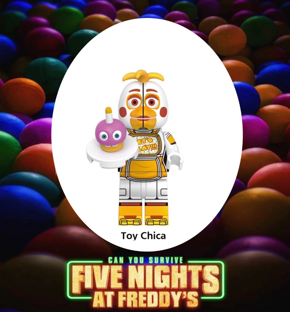 MINIFIGURE HORREUR UNIVERS: TOY CHICA "FIVE NIGHTS AT FREDDY’S"CUSTOM