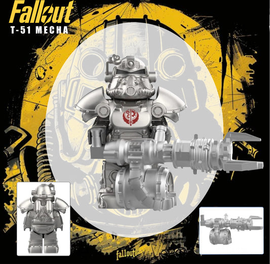 ♥️♥️TOP ZEDBRICK 2025 MINIFIGURE FALLOUT UNIVERS: T-51 MECHA ♥️♥️CUSTOM