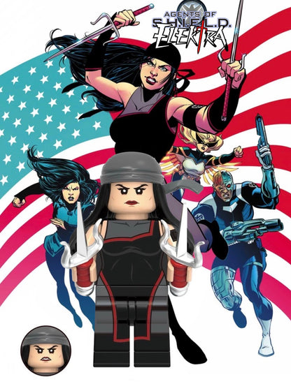 PREVENTE MINIFIGURE MARVEL UNIVERS: ELEKTRA (TENUE AGENTS OF SHIELD)custom Disponibilité fin Mai 2026