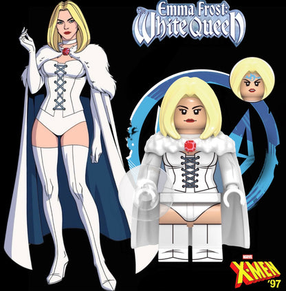 PREVENTE MINIFIGURE MARVEL UNIVERS: EMMA FROST WHITE QUEEN Custom Disponibilité Novembre 2026