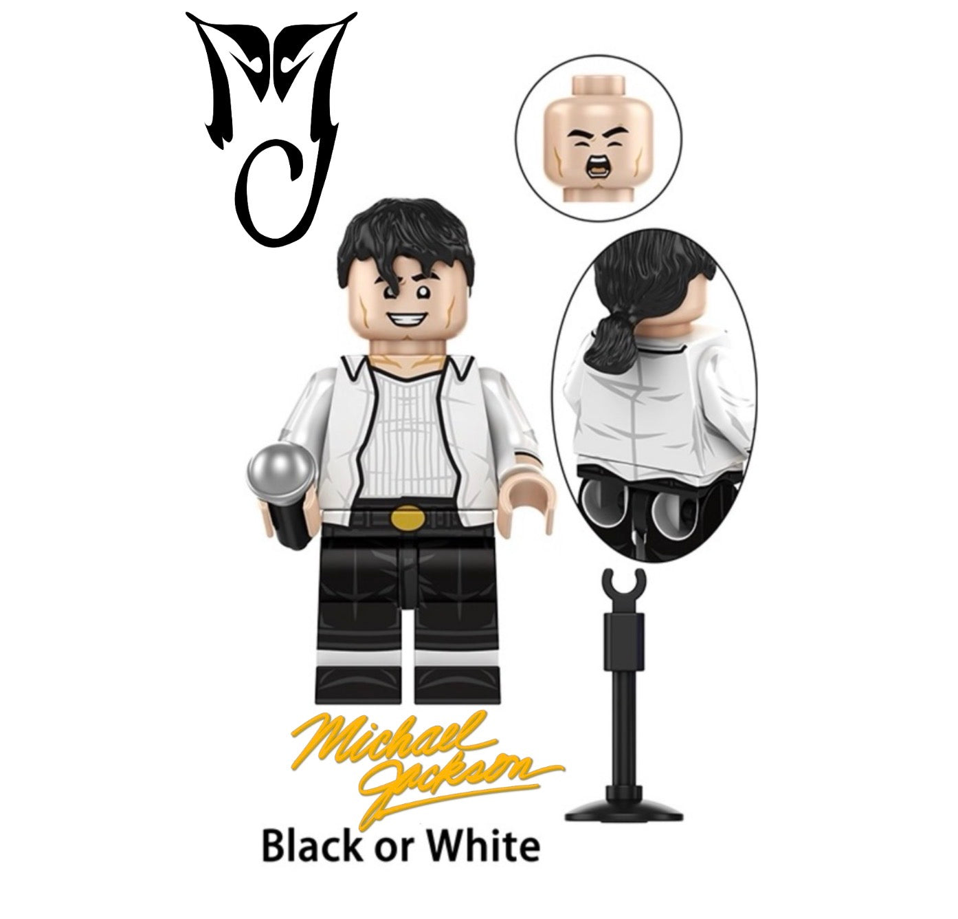 PREVENTE MINIFIGURE MUSIQUE UNIVERS : MICKAEL JACKSON BLACK OR WHITE custom Disponibilité juin 2026