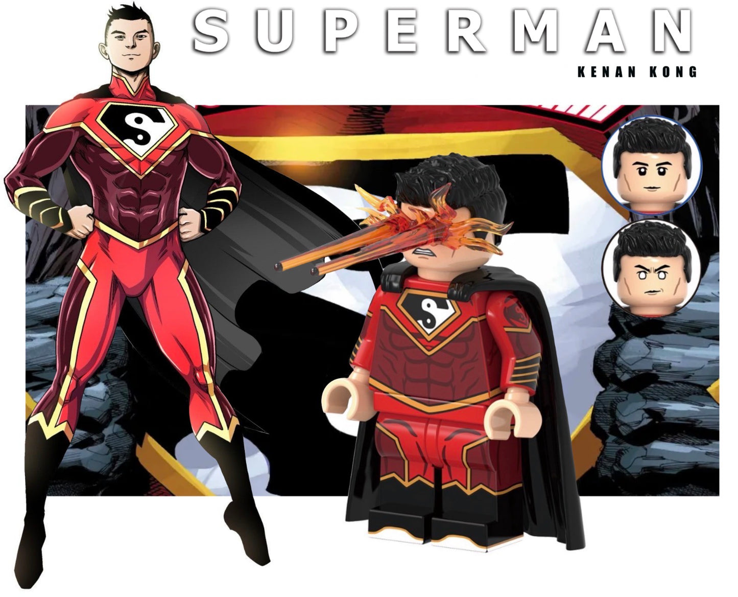 PREVENTE MINIFIGURE DC UNIVERS: SUPERMAN KANAN KONG Custom Disponibilité fin juin 2026