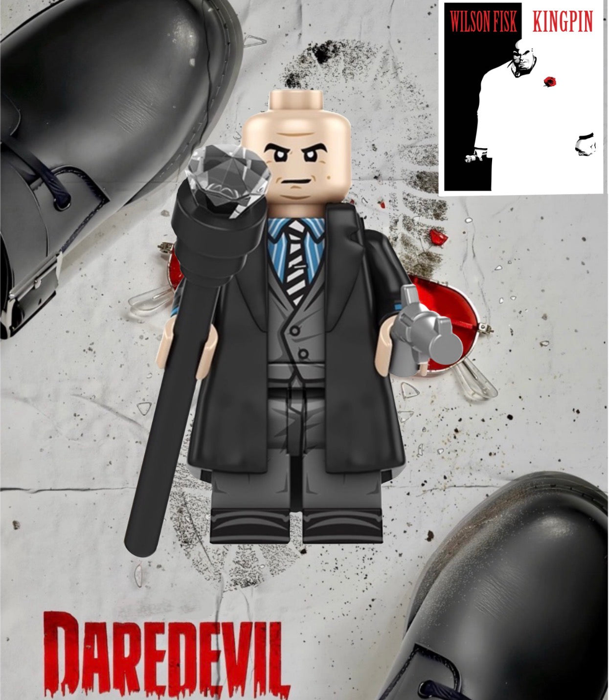 ⭐️⭐️MINIFIGURE MARVEL UNIVERS: WILSON FISK/KINGPIN ⭐️⭐️custom