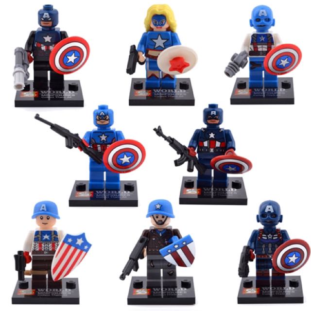 INTROUVABLE MINIFIGURE MARVEL UNIVERS DE 2014: CAPTAIN AMERICA custom ⚠️Derniers articles en stock⚠️