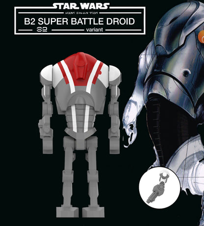 PREVENTE MINIFIGURE STAR WARS UNIVERS: B2 SUPER BATTLE DROID (NEW SCULT 2026) Custom Disponibilité Novembre 2026