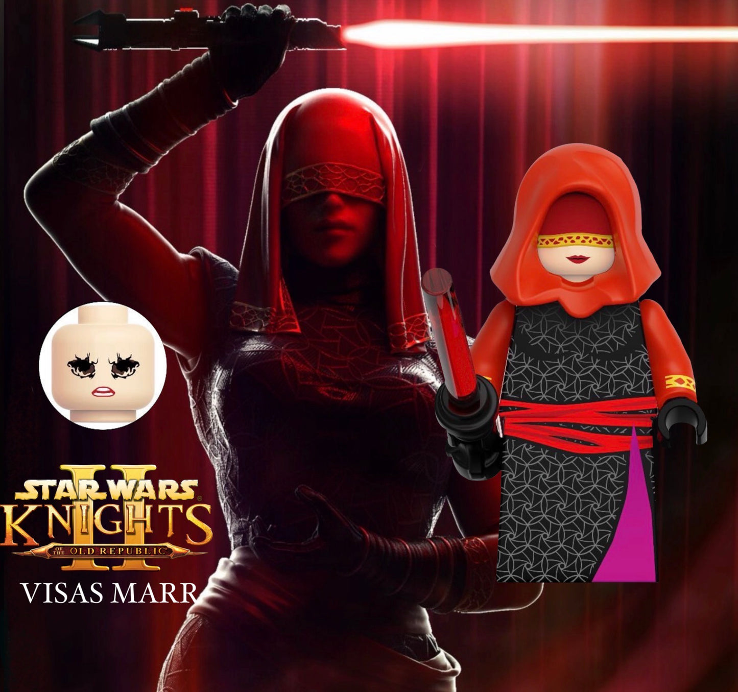 ⭐️⭐️⭐️MINIFIGURE STAR WARS UNIVERS: SITH VISAS MARR ⭐️⭐️⭐️Custom