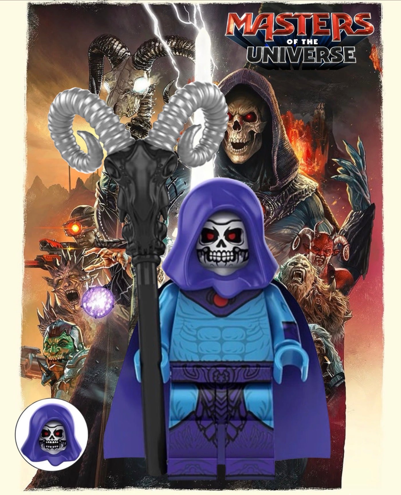 PREVENTE MINIFIGURE MASTERS OF THE UNIVERSE: SKELETOR Custom Disponibilité juillet 2026