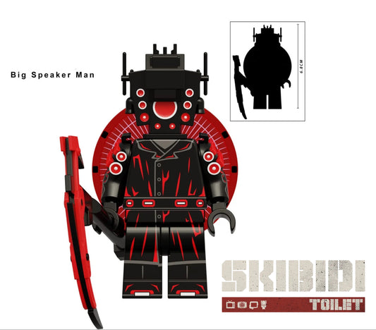 ♥️♥️♥️BIG MINIFIGURE SKIBIDI TOILET: BIG SPEAKER MAN ♥️♥️♥️custom
