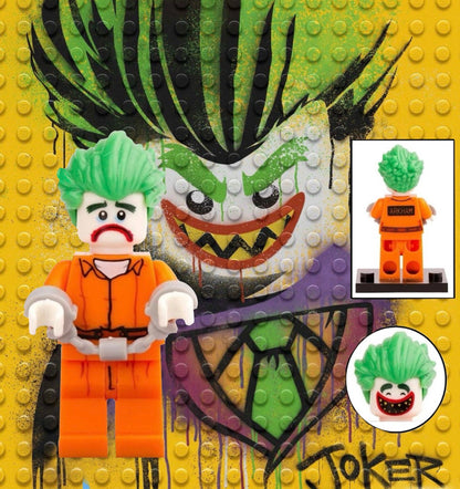 MINIFIGURE DC UNIVERS :THE JOKER (prison jumpsuit) Custom figurine de 2017