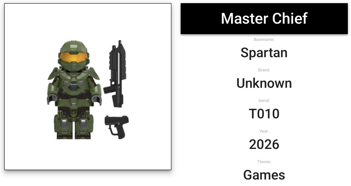 ⭐️⭐️MINIFIGURE HALO UNIVERS : SPARTAN MASTER CHIEF ⭐️⭐️Custom