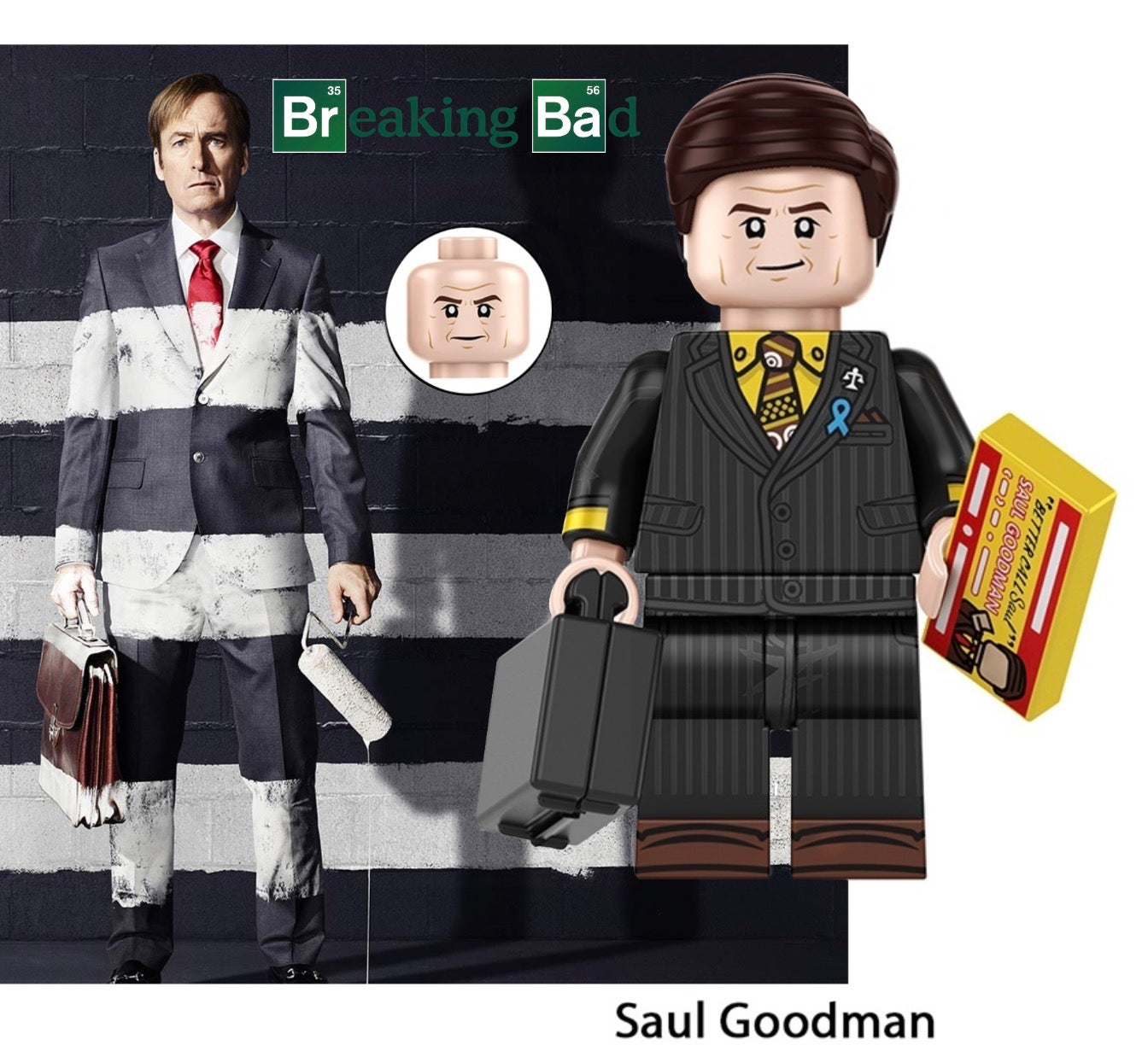 MINIFIGURE BREAKING BAD UNIVERS: SAUL GOODMAN custom